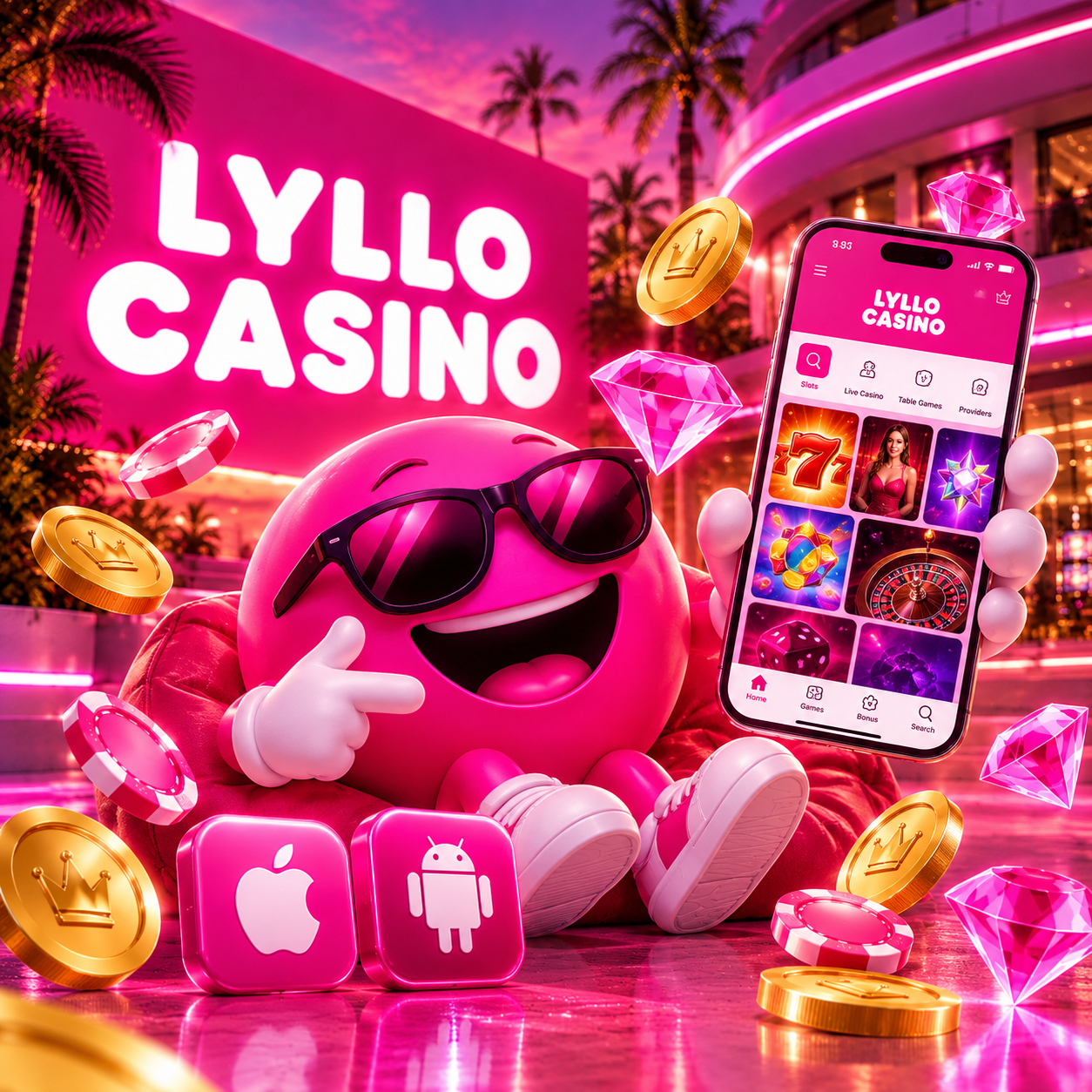 Lyllo Casino app i mobilen